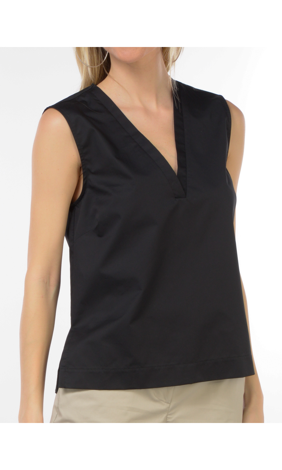 top da donna Kaos con scollo a V e spacchi