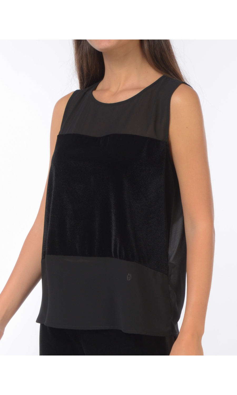 top da donna Liu Jo bitessuto a girocollo