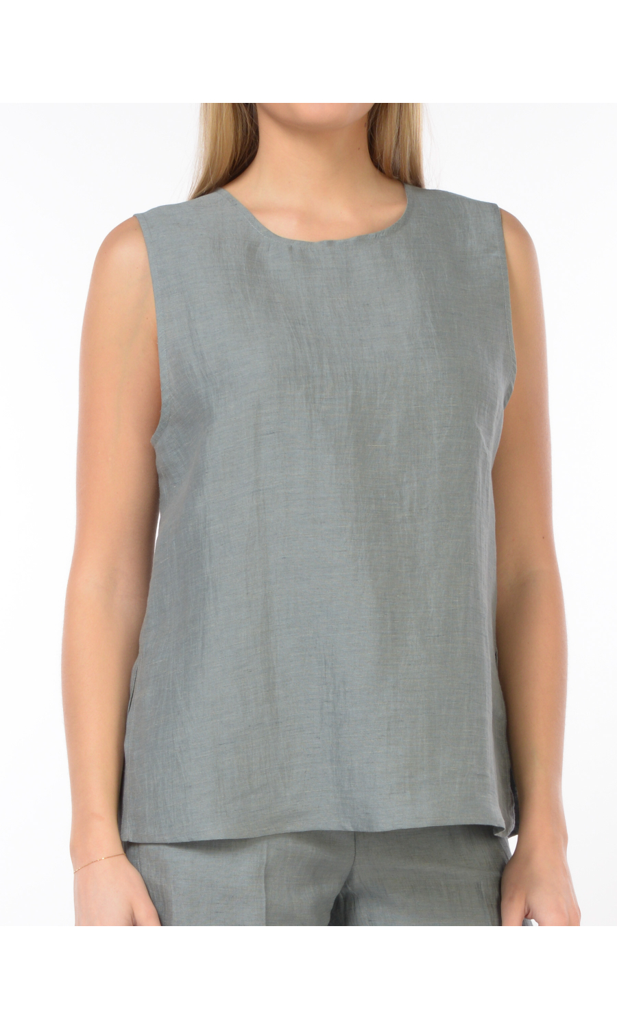 top da donna Seventy in lino con spacchi