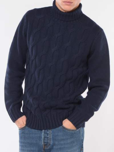 maglia da uomo Mc2 Saint Barth dolcevita a trecce