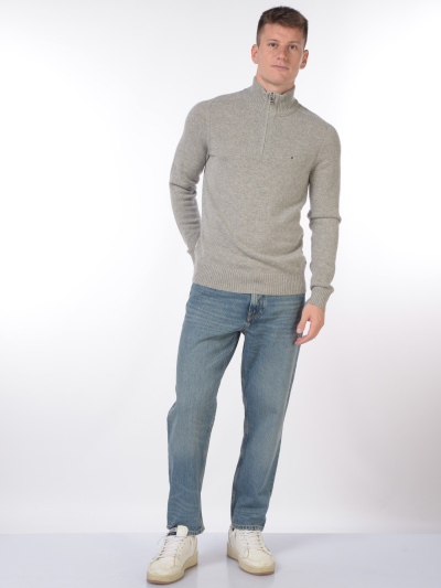 maglia da uomo Tommy Hilfiger mezza zip con logo