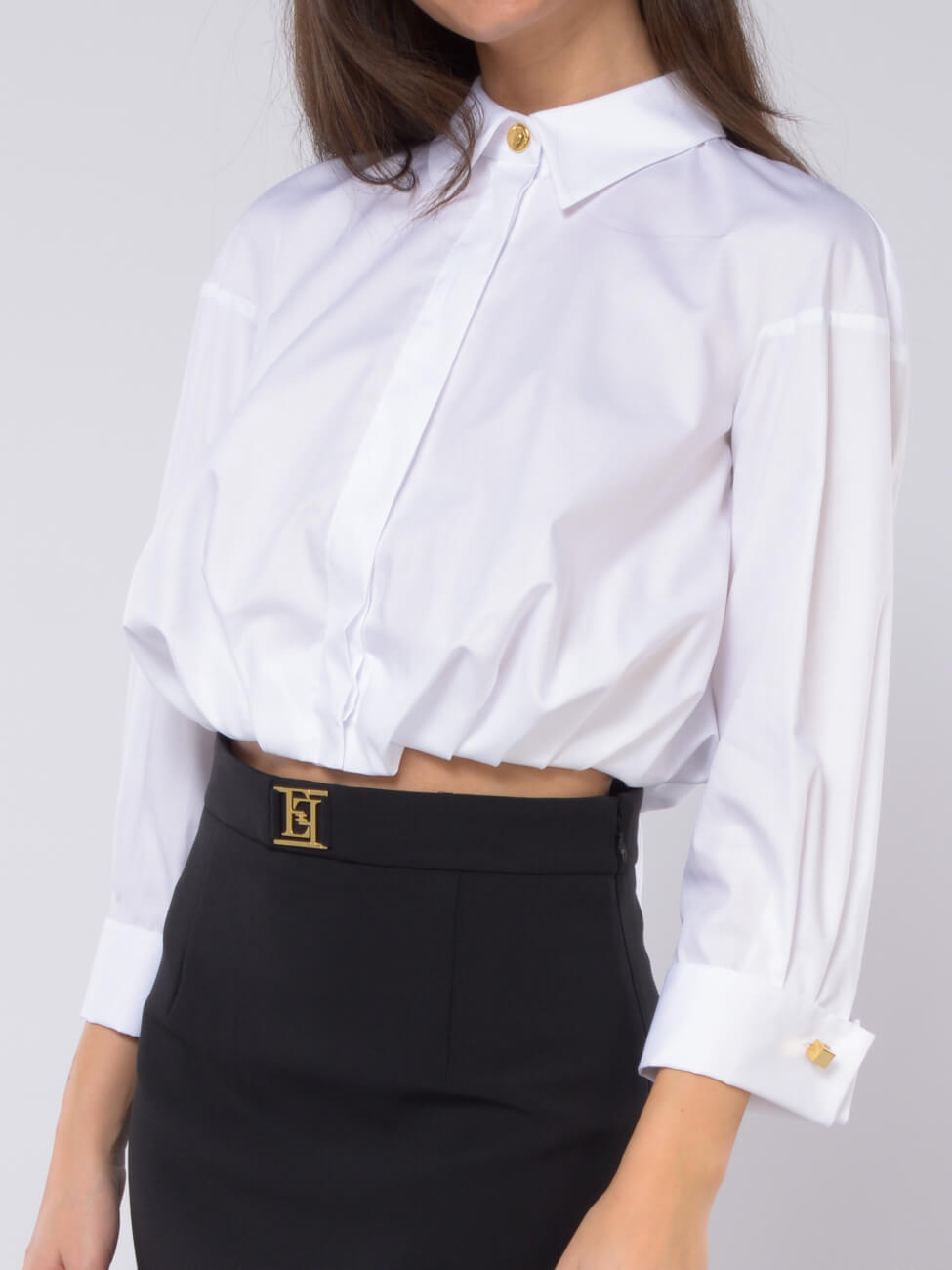 Camicia bianca cropped Elisabetta Franchi